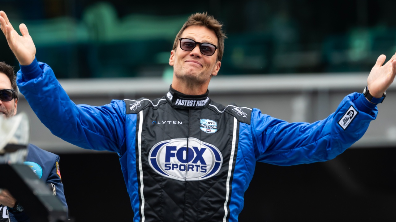 Tom Brady in attendance during the 109th Running of the Indianapolis 500 at Indianapolis Motor Speedway.