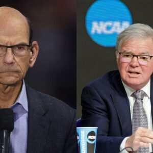 Paul Finebaum and Mark Emmert