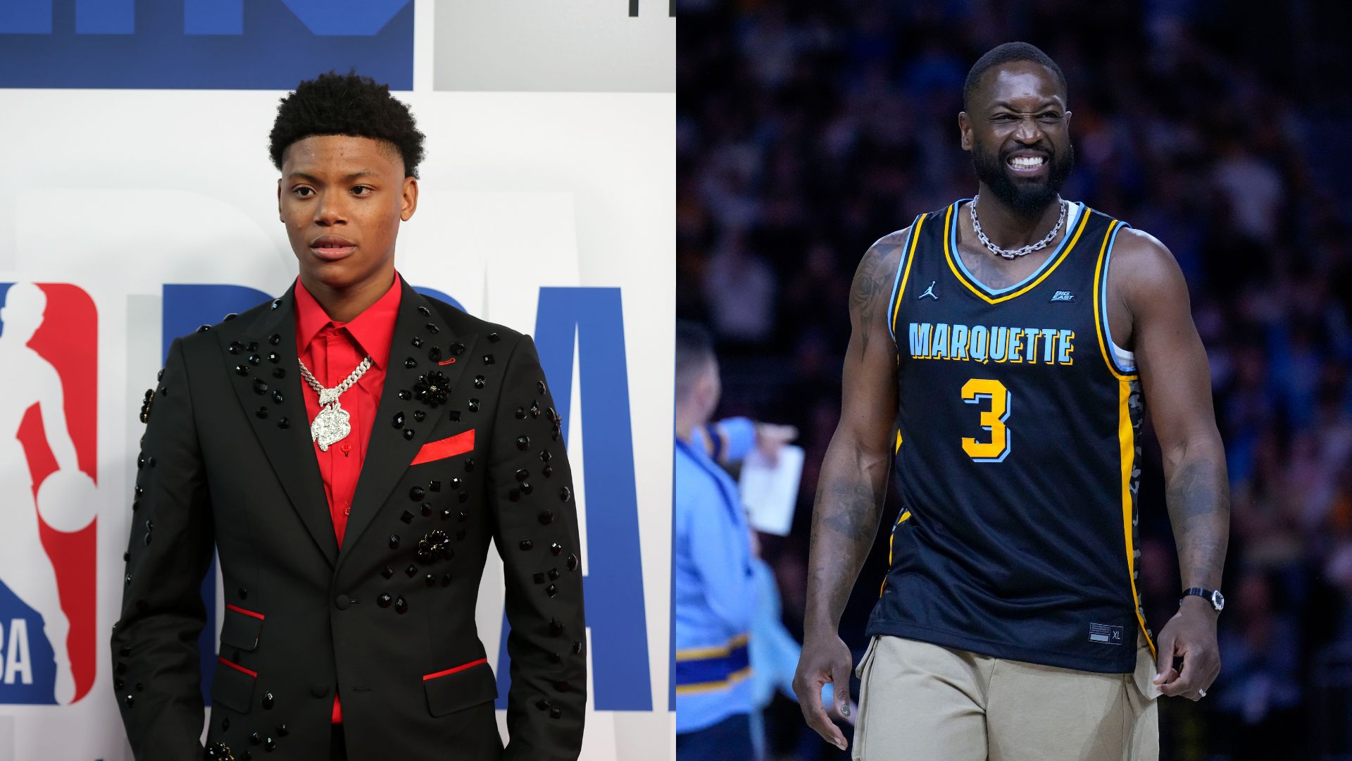 Ace Bailey (L) and Dwayne Wade (R)