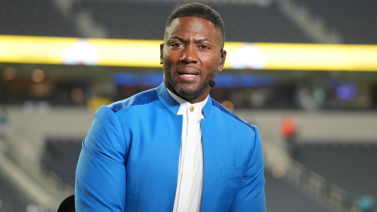 Ryan Clark on the ESPN Monday Night Football Countdown set before the game between the Baltimore Ravens and the Los Angeles Chargers at SoFi Stadium.