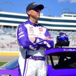 NASCAR Cup Series driver Denny Hamlin (11) during qualifying for the Pennzoil 400 at Las Vegas Motor Speedway.