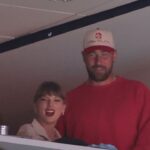 American singer-songwriter Taylor Swift and Kansas City Chiefs Travis Kelce are in attendance during the game between Edmonton Oilers and Florida Panthers in game four of the 2025 Stanley Cup Final at Amerant Bank Arena.