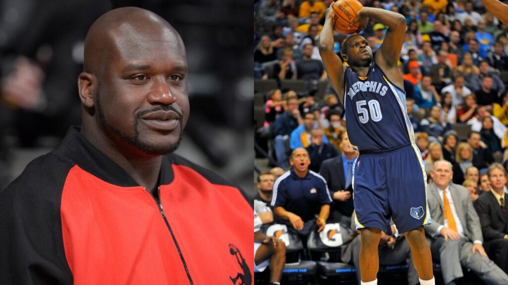 Shaquille O'Neal (L), Zach Randolph (R)