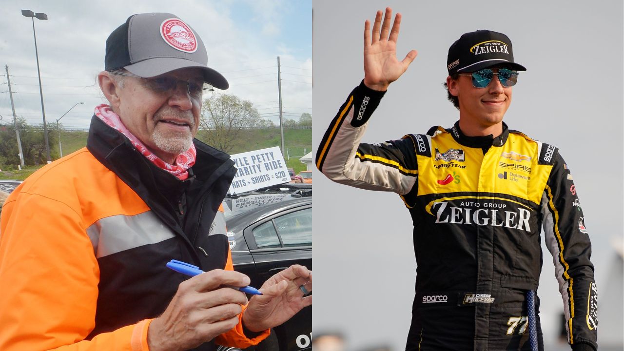 Kyle Petty and Carson Hocevar