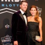 NASCAR Cup Series driver Denny Hamlin (11) and fiancé Jordan Fish during the NASCAR Awards Banquet at Charlotte Convention Center.