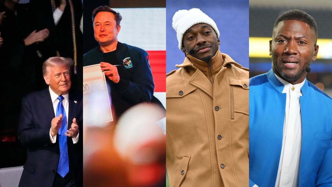 Donald Trump, Elon Musk, Robert Griffin III and Ryan Clark