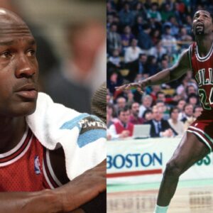 Michael Jordan (Left) and Bill Cartwright (Right); Credit - USA TODAY Sports