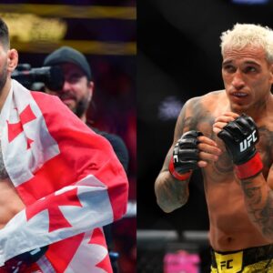 Ilia Topuria (L), Charles Oliveira (R)