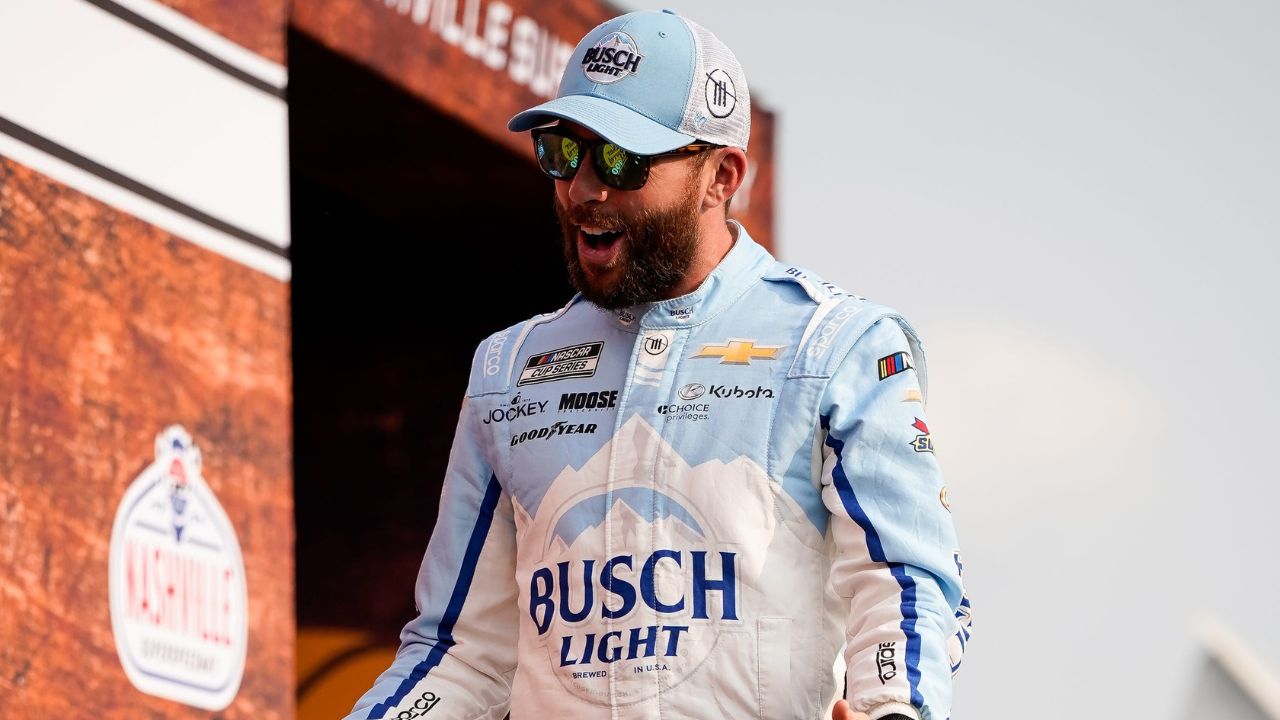 NASCAR Cup Series driver Ross Chastain is introduced before the Cracker Barrel 400 at Nashville Superspeedway in Lebanon, Tenn., Sunday, June 1, 2025.