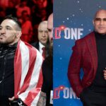 Michael Chandler (L), Dwayne Johnson (R)