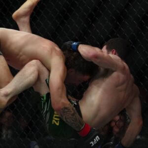 Quillan Salkilld fights Yanal Ashmouz during the UFC 316 at Prudential Center