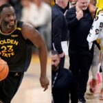 Draymond Green (L), Tyrese Haliburton (R)