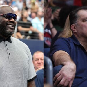 Shaquille O'Neal (L), Arvydas Sabonis (R)