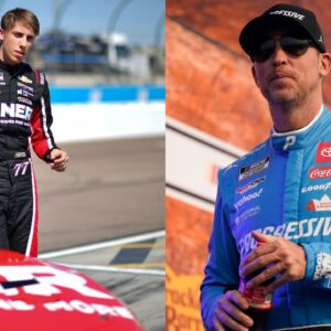 Carson Hocevar and Denny Hamlin