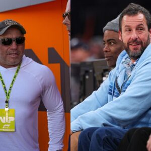 Joe Rogan (L), Adam Sandler (R)