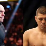 Joe Rogan (L), Nick Diaz (R)
