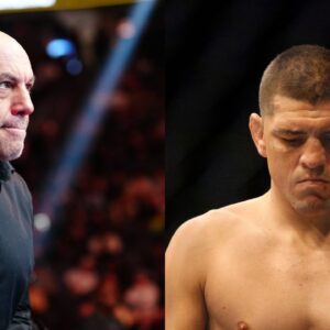 Joe Rogan (L), Nick Diaz (R)