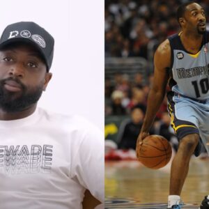 Dwyane Wade (L) and Gilbert Arenas (R)