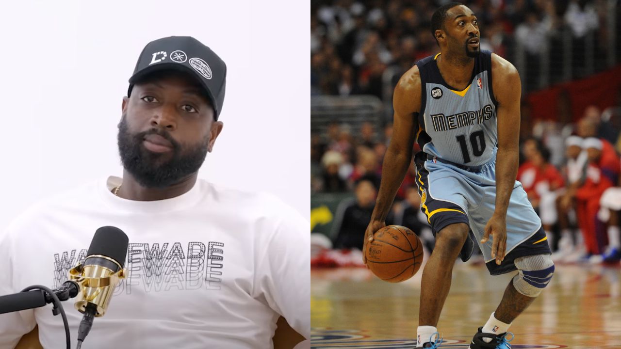 Dwyane Wade (L) and Gilbert Arenas (R)