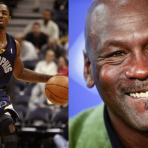 Troy Bell (L), Michael Jordan (R)