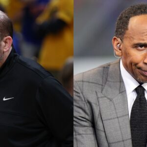 Tom Thibodeau (L) and Stephen A. Smith (R)