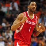 Mar. 22, 2008; Phoenix, AZ, USA; Houston Rockets guard (1) Tracy McGrady against the Phoenix Suns at the US Airways Center. Mandatory Credit: Mark J. Rebilas-Imagn Images