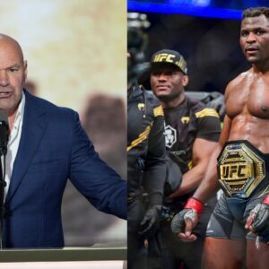 Dana White (L), Francis Ngannou (R)
