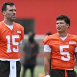 Joe Flacco and Dillon Gabriel