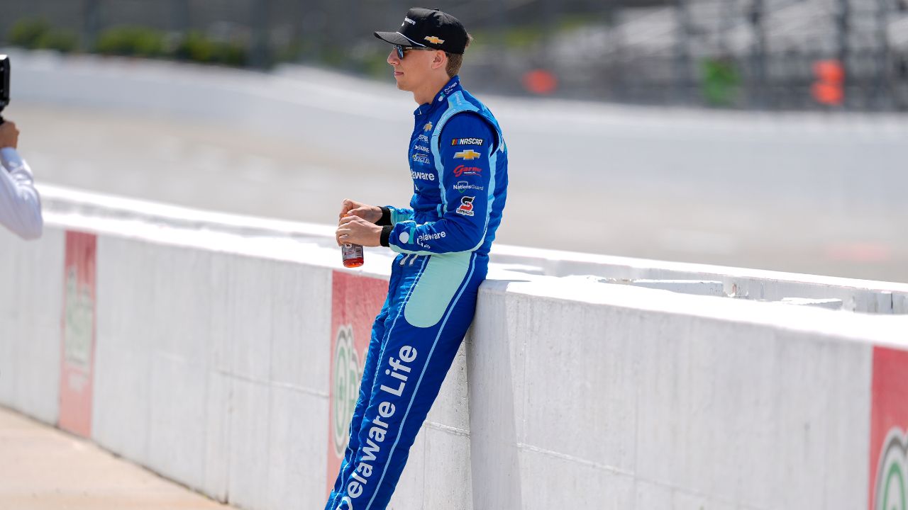 NASCAR Cup Series driver Carson Hocevar (77) during practice for the Cook Out 400 at Martinsville Speedway.