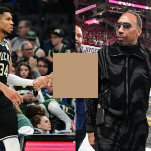 (L) Giannis Antetokounmpo (R) Stephen A. Smith