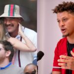 Travis Kelce, Taylor Swift and Patrick Mahomes
