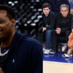 Paul Pierce (L), Timothee Chalamet and Ben Stiller (R)