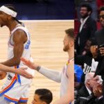 (L) Chet Holmgren, Shai Gilgeous-Alexander (R) Udonis Haslem