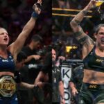 Kayla Harrison (L) and Amanda Nunes (R)