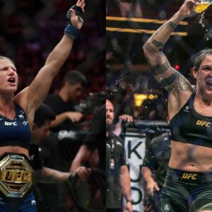 Kayla Harrison (L) and Amanda Nunes (R)