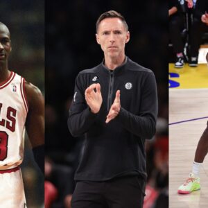 (L-R) Michael Jordan, Steve Nash, LeBron James