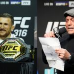 Merab Dvalishvili (L), Joe Rogan (R)