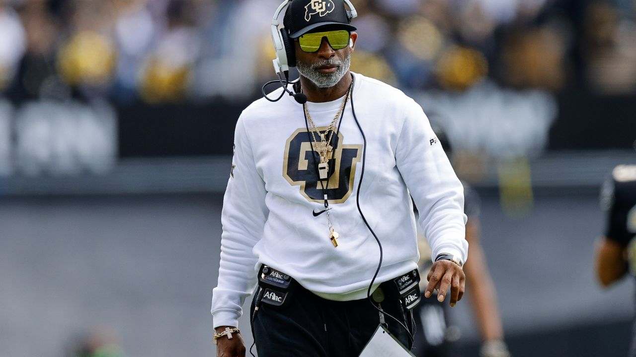 Colorado Buffaloes head coach Deion Sanders during the spring game at Folsom Field.