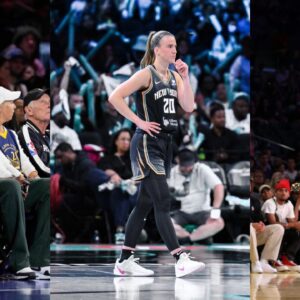 Kevin Garnett (L), Sabrina Ionescu (C), Kelsey Plum (R)