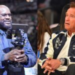Shaquille O'Neal (L), Arnold Schwarzenegger (R)