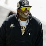 Colorado Buffaloes head coach Deion Sanders during the spring game at Folsom Field.