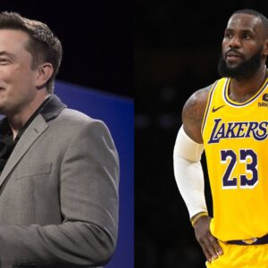 Elon Musk (L) and LeBron James (R)