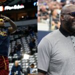 Brendan Haywood (L), Shaquille O'Neal (R)