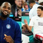 LeBron James (L) Tyrese Haliburton (R)