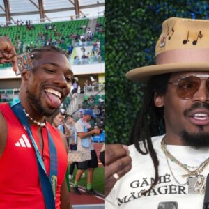 Noah Lyles and Cam Newton