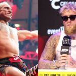 Charles Oliveira (L), Jake Paul (R)