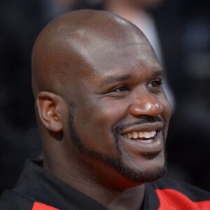 Los Angeles Lakers former center Shaquille O'Neal attends the game against the Phoenix Suns at the Staples Center.