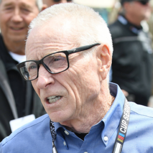 Mark Martin looks on prior to the running of the NASCAR, Motorsport, USA Cup Series Geico 500 on April 21, 2024, at Talladega Superspeedway in Talladega, AL.