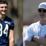 Colston Loveland and Jim Harbaugh