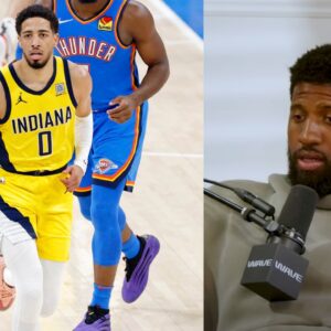 Tyrese Haliburton (L) and Paul George (R)Reflecting on His Injuries, Paul George Gives a Possible Explanation for the Rise of Soft Tissue Injuries in the NBA